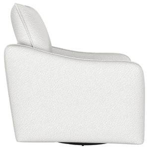 English Elm Nikko Upholstered Swivel Glider Chair in Vanilla — Cozy Farmhouse Comfort, Smooth 360° Motion, Plush Seating B062P353405