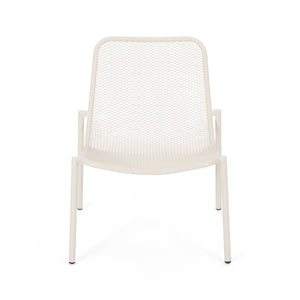 English Elm Christopher Knight Home® - KINCAID Hand-Crafted Iron Dining Chair Set of 2 with Durable Finish, Compact Modern Design, Assembly Required Matte White 65200.00WHI