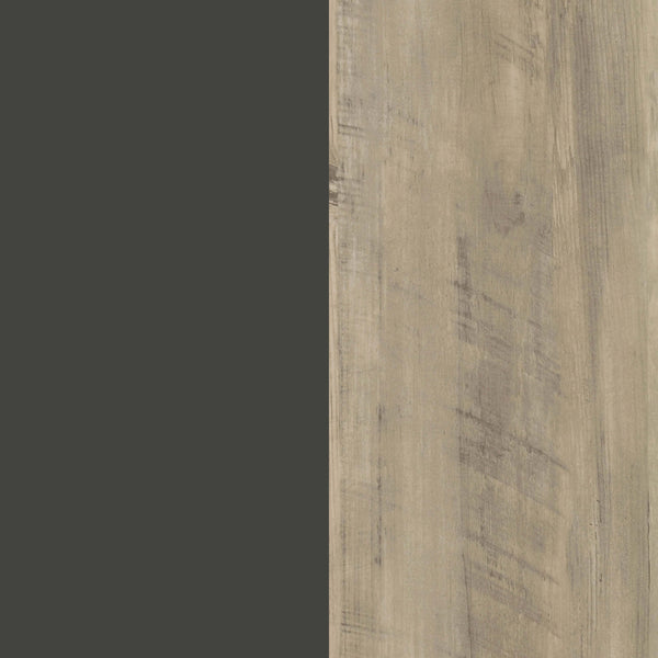 English Elm Greta Scandinavian 2-Door Accent Cabinet in Distressed Pine with Gray Legs, Drawers & Adjustable Shelves B062P358335