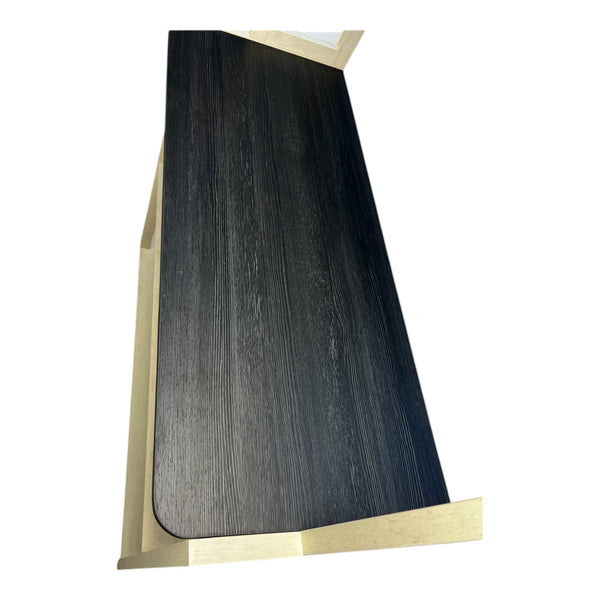 English Elm 39.37" 5-Tier Bakers Rack for Kitchen with Spacious Shelves, Durable Particle Board, Coffee Bar Stand Black White W1412P230435