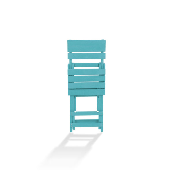 English Elm Harbor Point Recycled Hdpe Outdoor Folding Bar Stool Patio Deck All Season Seating Teal B2745P409656