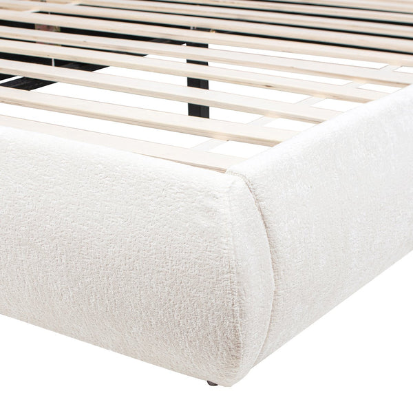 English Elm Jennifer Taylor Home - Archie Modern Upholstered Platform Bed, Queen – Cozy Chenille Design With Arch-Shape Headboard B2719P265594