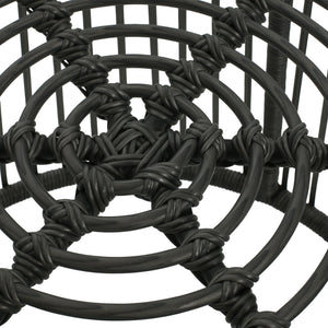 English Elm Christopher Knight Home® - ELAINE Wicker High Back Chair & Cage Side Table Set in Grey — PE Rattan, Water-Resistant Cushions, Retro Papasan Base (2-Piece) N775P188543G