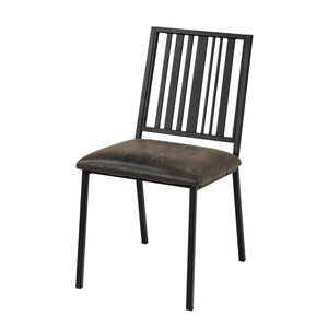 English Elm Brown Slat Back Side Chairs (Set Of 2) - Rustic Comfort With Stylish Design For Modern Farmhouse Decor B062P209299