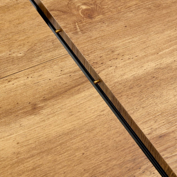 English Elm Table Modern Extendable Wood Mdf Dining Set With 6 Pu Chairs - Perfect For Any Gathering Space! W1151S03939-GIGA