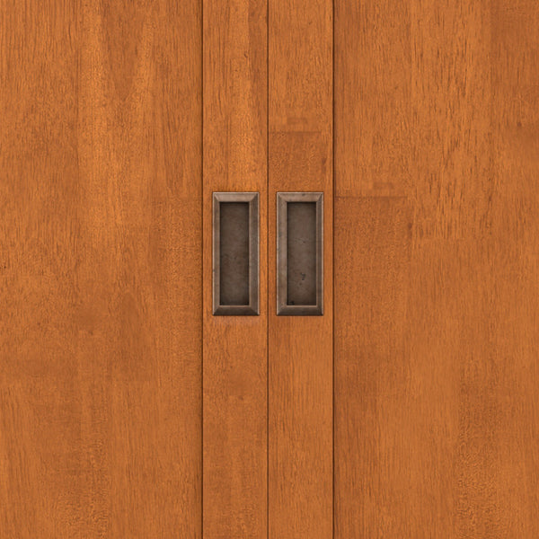 English Elm Draper Teak Mid Century Bar Cabinet – Solid Rubberwood, Wine & Stemware Storage, Drop-Down Worktop B136P203490