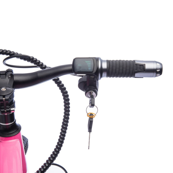 English Elm 24v Kids Electric Dirt Bike 300w Motor 16in Pneumatic Tires Adjustable Seat Ages 5 to 12 Pink W1578P335443