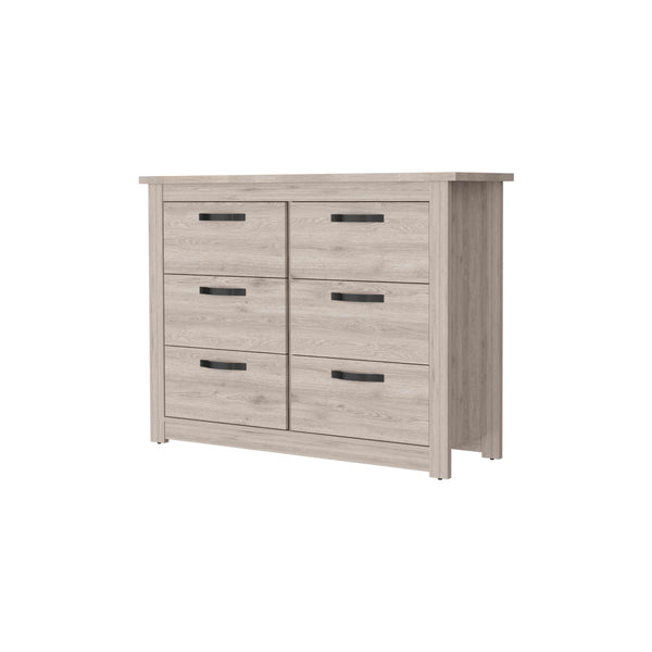 English Elm Westport Light Grey Six-Drawer Double Dresser with Superior Top, Metal Hardware, Sturdy Legs, 47" B128S00117