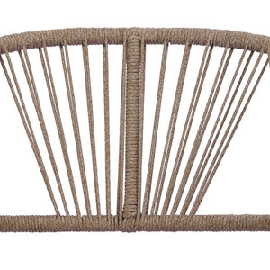 English Elm 4-piece Acacia Outdoor Lounge Set with Rope Woven Arms Slatted Table and Cushions N767P368978L