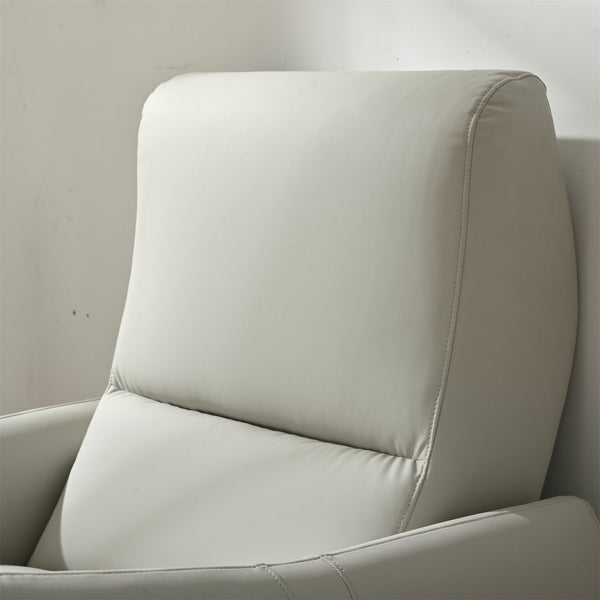 English Elm Wall Zero Wall Power Recliner Chair with Overstuffed Backrest, USB Type-C Charging Port, Space-Saving Electric Recliner for Small Rooms Light Gray W1028S00035