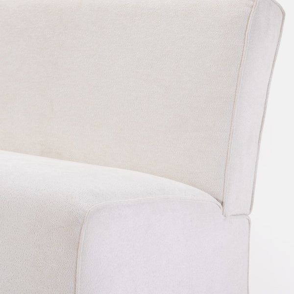 English Elm 49" Boucle Upholstered Compact Loveseat with Curved Back for Scandinavian Living Rooms W1687P372429