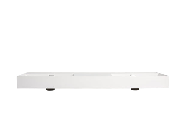 English Elm 60 Resin 60 Inch Gel-Coated Vanity Top in American White Oak Finish — Lightweight, Durable, Eco-Safe Design W1972P186778