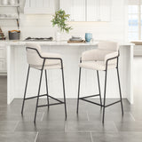 Marcel Counter Stool - Set of 2 Cream 109665 Zuo Modern