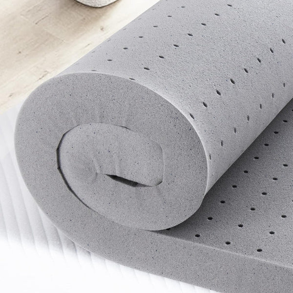 English Elm 2 Inch King Gel Memory Foam Topper Ventilated Cooling Layer for Pressure Relief B2716P331358