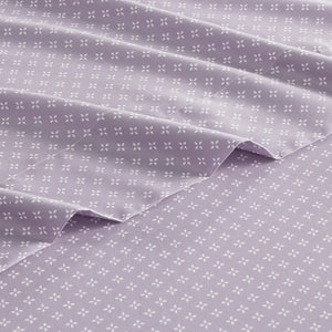 JLA Home Madison Park Essentials - Floral Watercolor Comforter Set with Lilac Diamond Sheets, Soft Cozy All-in-One Bedding Collection Taupe MPE10-1064