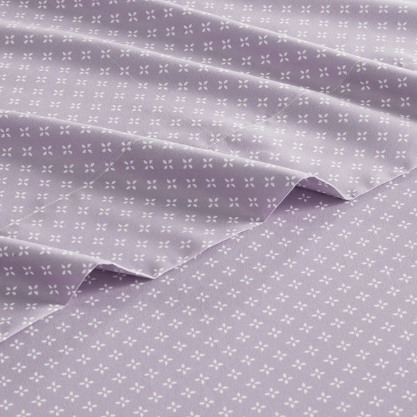 JLA Home Madison Park Essentials - Floral Watercolor Comforter Set with Lilac Diamond Sheets, Soft Cozy All-in-One Bedding Collection Taupe MPE10-1064