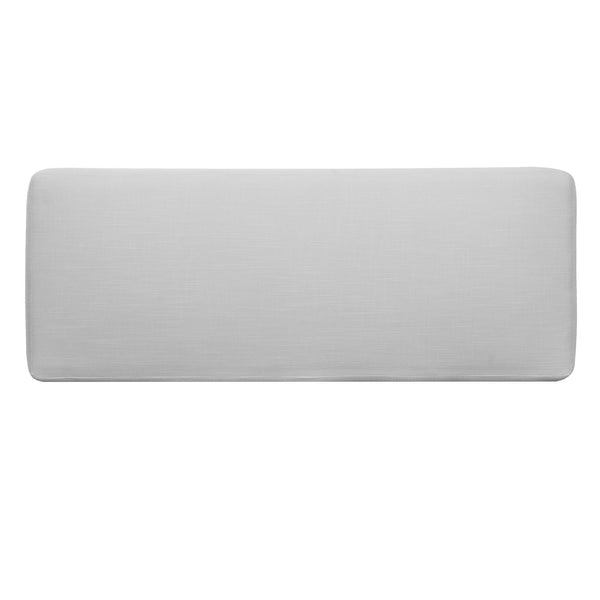 English Elm Christopher Knight Home® - Simple White Footstool with Wood Frame and Soft Fabric Cushion — Minimal, Durable, Multiuse Comfort N769P293487A