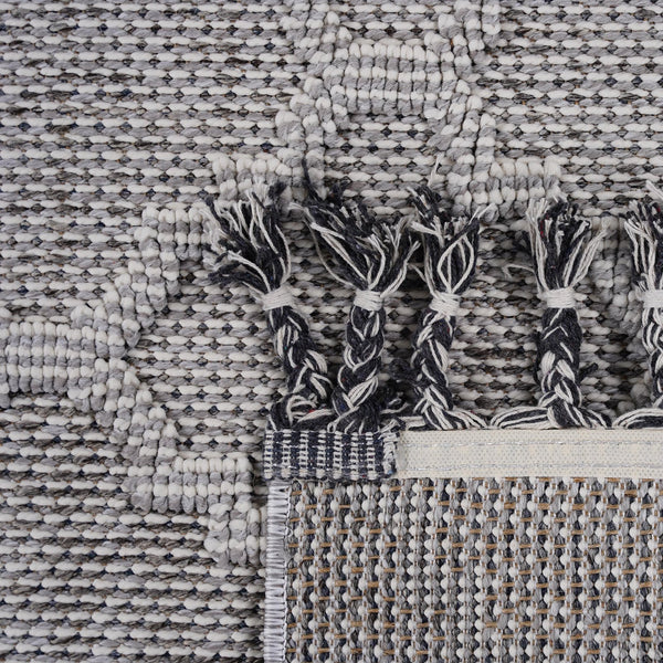 English Elm Loom Trellis Area Rug 2X8 - Stylish White/Grey Design For Indoor/Outdoor Use, Family & Pet Friendly B335P289605