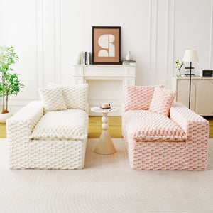 English Elm Luxury Color-Block Turtle Velvet Sofa - Modular Comfort For Stylish Living Rooms & Cozy Gatherings W3371S00047