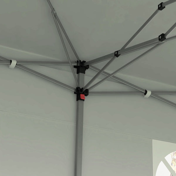 English Elm Outsunny 19 X 10' Instant Pop-Up Canopy Tent With 6 Sidewalls, Adjustable Height For Events & Parties W2225P174226-GIGA