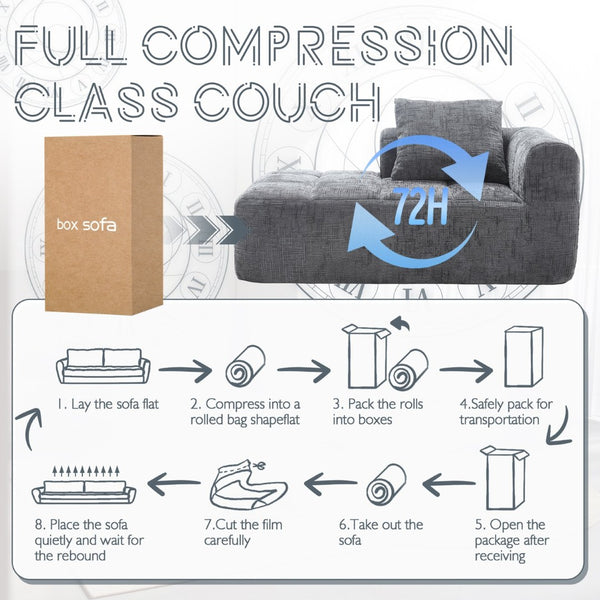 English Elm United Chenille Loveseat Sofa - Stylish Modular Sleeper For Small Spaces, Cozy Living Room Solution W1568P255143-GIGA