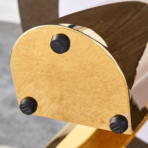 English Elm Table And Chair Set - Luxurious 42-Inch Round Sintered Stone Table With 6 Ergonomic Black Chairs W2920S00044-GIGA