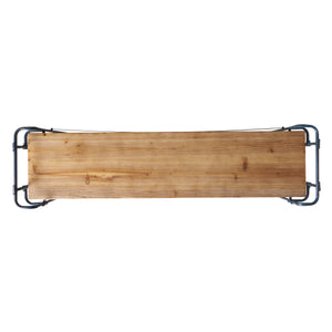 English Elm Christopher Knight Home® - YORKTOWN Industrial 4-Shelf Bookcase in Natural Wood & Black Frame — Sturdy Fir Shelves, Etagere Display 56501.00
