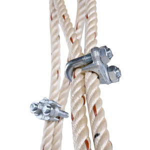 English Elm TOPMAX Twin Size Porch Swing Bed Crafted from Durable Acacia Wood with 400lb Capacity and Hemp Ropes White N717P210135K