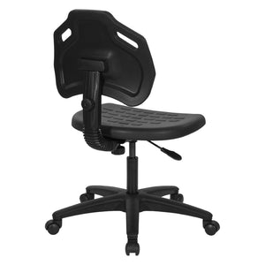 OSP Home Furnishings Armless Task Chair with Lumbar Support Urethane Seat for Modern Office Workstations KH81313