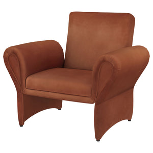 English Elm Whitney Rust Orange Upholstered Armchair with Teardrop Arms & Plush Foam Cushioning for Living Room B062P353268