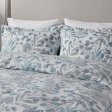 Madison Park Bonnie Casual 5 Piece Botanical Floral Seersucker Comforter Set MP10-8292 Blue