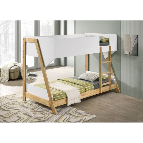 English Elm Edmondson California King Platform Bed with Storage Bookcase Headboard in Grey Oak B062S01716