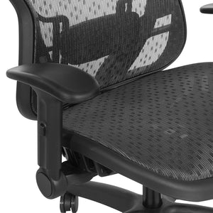 OSP Home Furnishings Deluxe R2 Mesh Ergonomic Office Chair with Lumbar Support and Synchro Tilt Control 529R-R22N1F2