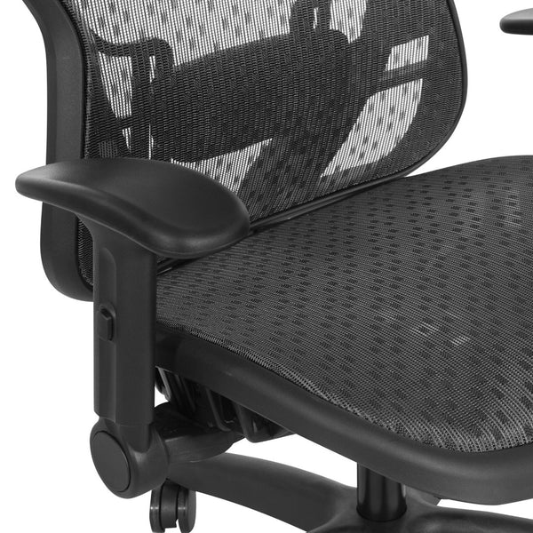 OSP Home Furnishings Deluxe R2 Mesh Ergonomic Office Chair with Lumbar Support and Synchro Tilt Control 529R-R22N1F2