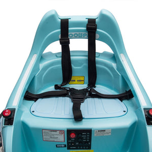 English Elm 12v Kids Ride on Bumper Car with 360 Spin Led Lights Bluetooth and Parental Remote Blue W1578P198508