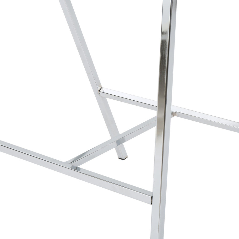 English Elm Christopher Knight Home® - MODERN Ivory PU Bar Stools Set of 2 with Chrome A-Frame, Low Back, Arms & Footrest, Durable Comfort 61746.00IVY