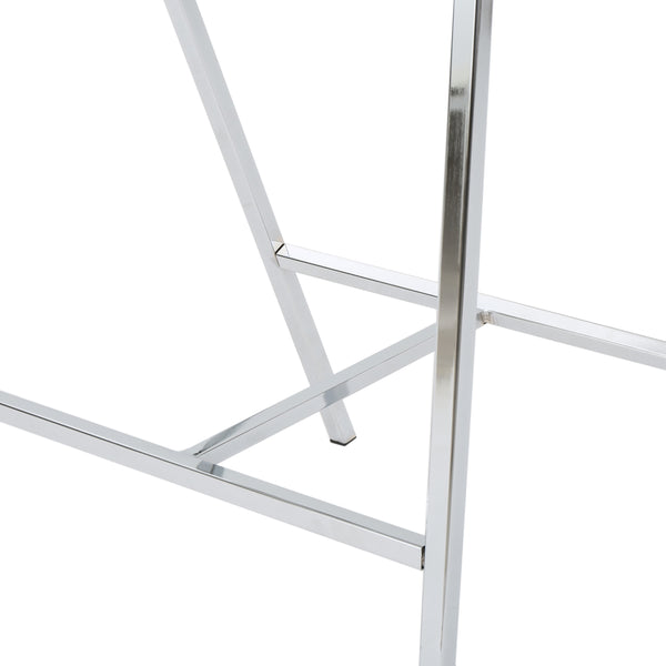 English Elm Christopher Knight Home® - MODERN Ivory PU Bar Stools Set of 2 with Chrome A-Frame, Low Back, Arms & Footrest, Durable Comfort 61746.00IVY