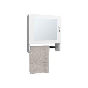 English Elm Medicine Compact Wall Cabinet with Mirror Door, Engineered Wood Storage, Durable, Space-Saving Design White 20.28 L x 18.31 W x 2.36 H B097P250833