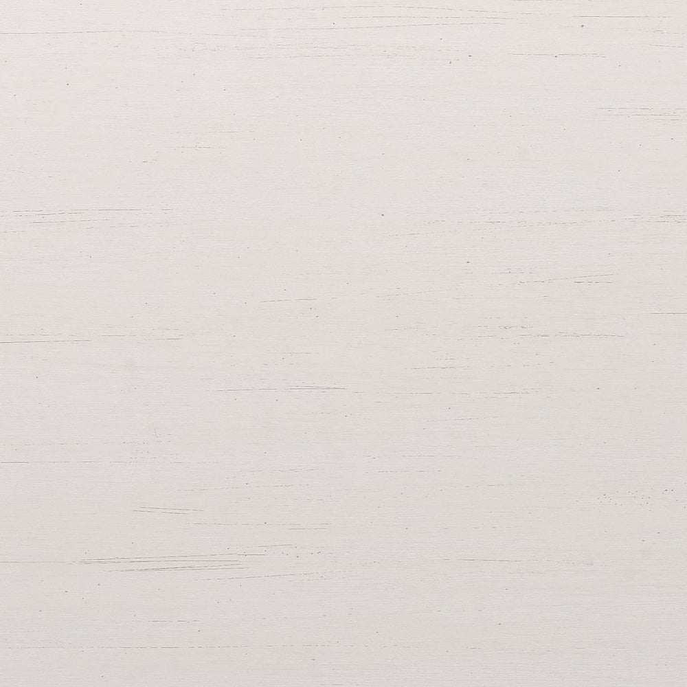 English Elm Coffee Mid Century Storage Coffee Table with Rattan Drawer, Solid Wood Legs, Durable 110lb Capacity White T3623P380669