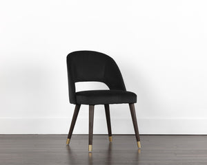 Sunpan MONAE Barrel-Back Dining Chair in Abbington Black - Vintage Charm Meets Modern Comfort & Style 107439