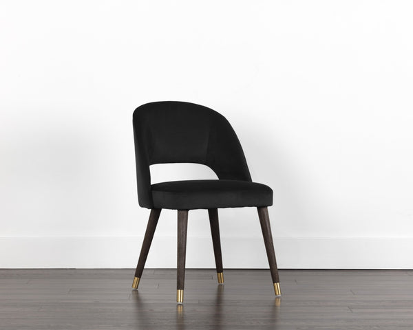 Sunpan MONAE Barrel-Back Dining Chair in Abbington Black - Vintage Charm Meets Modern Comfort & Style 107439