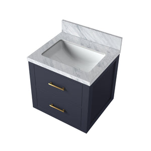 English Elm Blue Solid Wood Single Bath Vanity 20" W x 18" D with Acrylic Top, Soft-Close, Fully Assembled, Easy Install B2731P257893