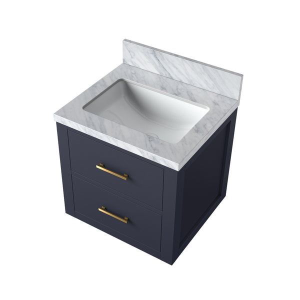 English Elm Blue Solid Wood Single Bath Vanity 20" W x 18" D with Acrylic Top, Soft-Close, Fully Assembled, Easy Install B2731P257893