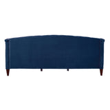 English Elm Lucy Upholstered Button Tufted Sofa Bed, Navy Blue Velvet