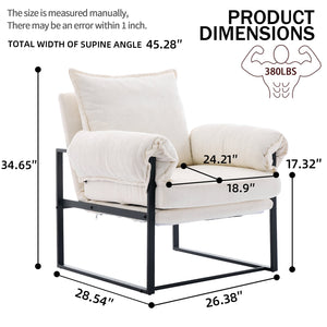 English Elm Adjustable ergonomic recliner chair with 6-position 90°–180° support for lumbar comfort and versatile use White W2311P357154