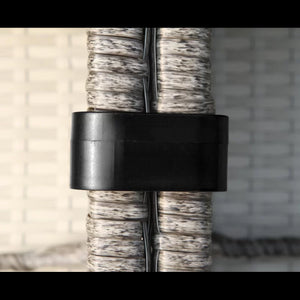 English Elm Fully Assembled Wicker Patio Sofa Set For 4 - Stylish, Weather-Resistant Outdoor Lounge Group! B120S00037