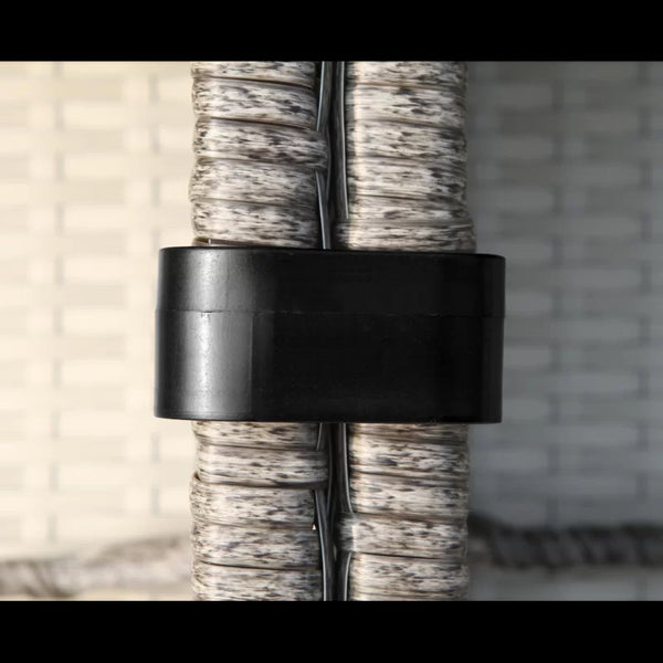 English Elm Fully Assembled Wicker Patio Sofa Set For 4 - Stylish, Weather-Resistant Outdoor Lounge Group! B120S00037