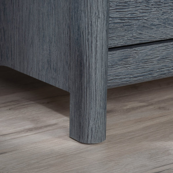 English Elm Chest of Drawers Blue finish – Spacious 4-Drawer Engineered Wood Cabinet with Open Shelf, Durable Design B356P367801