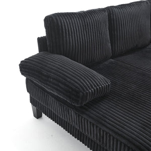 English Elm Modern U-Shaped 4-Seat Sofa With Double Chaise - Luxurious Velvet, Spacious Comfort & Style W2705S00017-GIGA