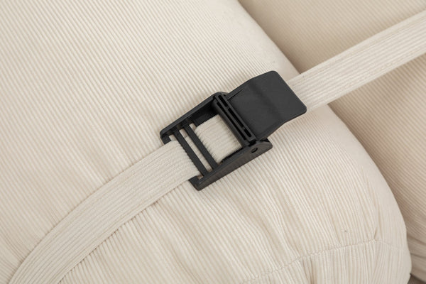 English Elm Adjustable Corduroy Floor Sofa with 5 Modular Cylinders for Custom Lounging and Ultimate Comfort Beige W1170P365603